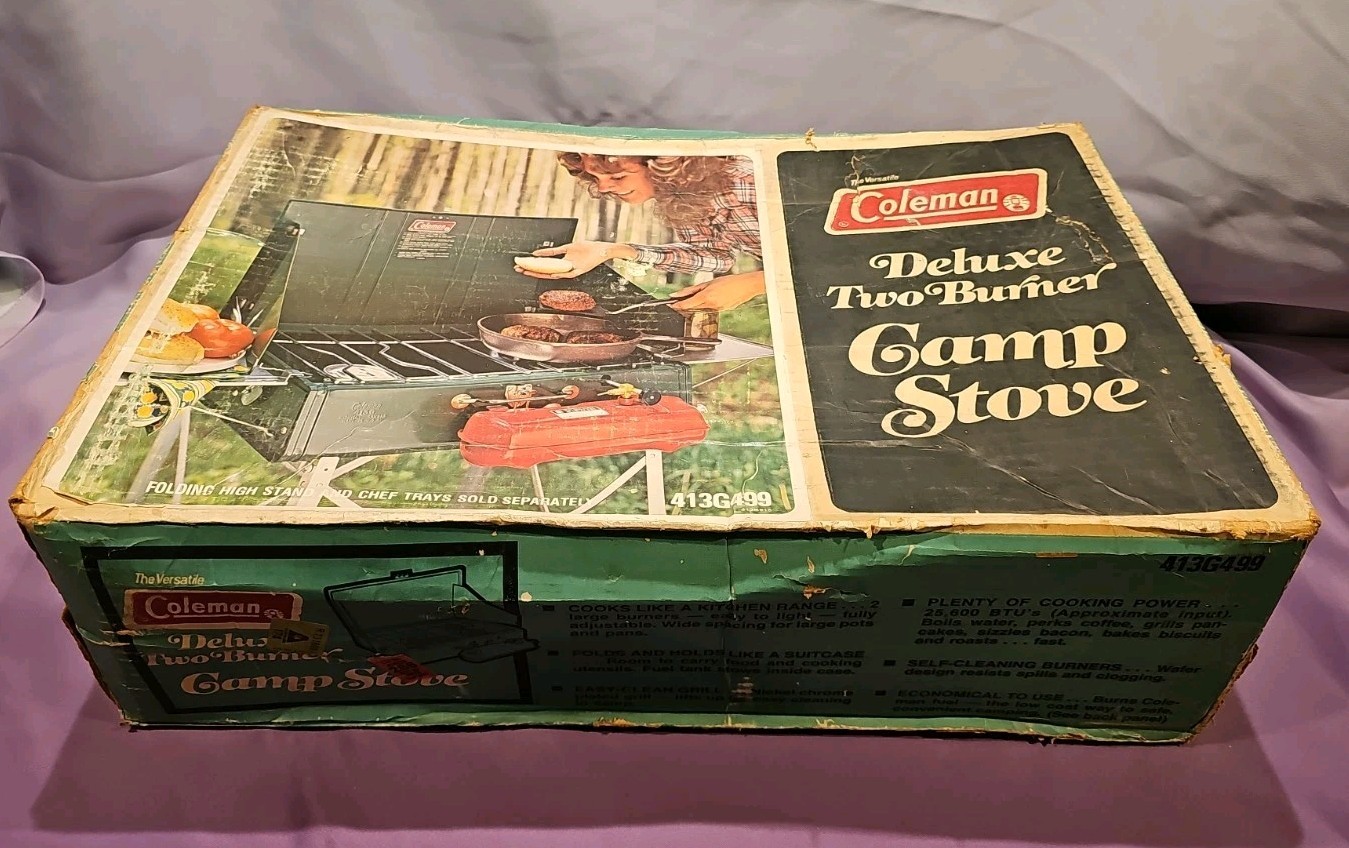 Coleman Model 413H 413H499 2 Burner Camp Stove New Old Stock SEALED BOX