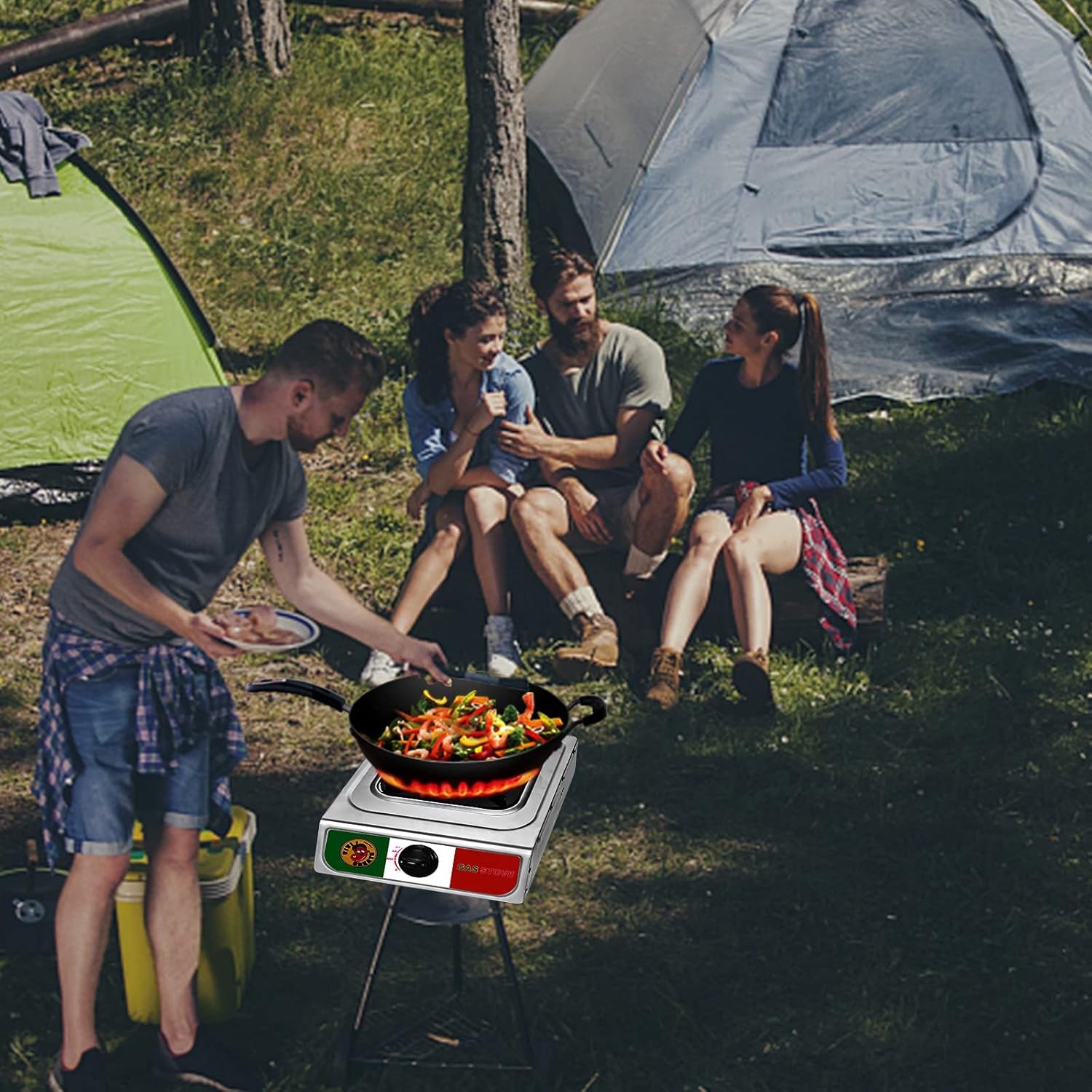 10000 BTU Single Burner Propane Gas Stove Outdoor Camping Cooker Portable
