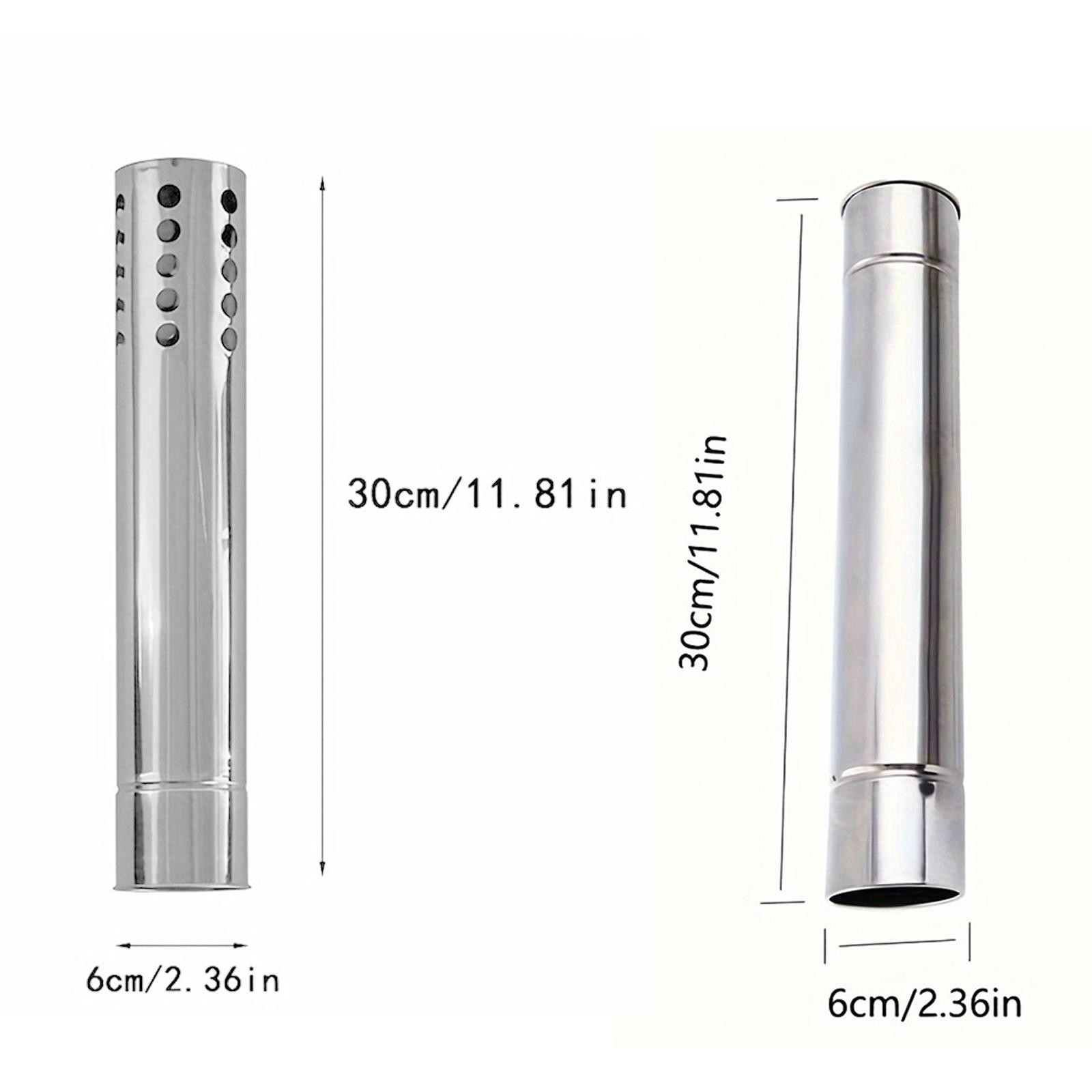 6x Chimney Tubes Camp Stove Tube Extension Portable with Storage Pouch Exhaust