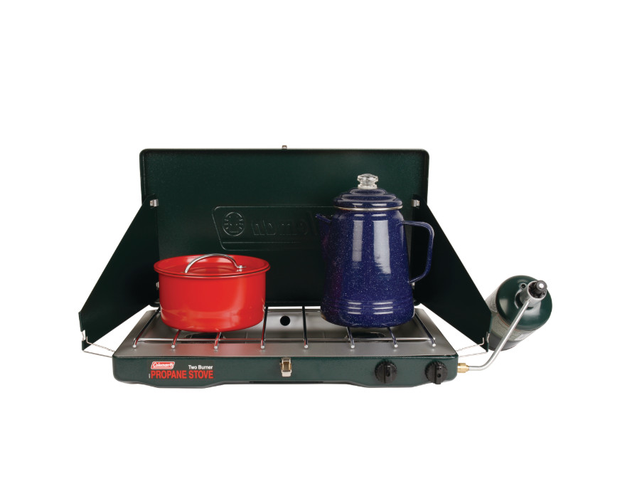 Coleman Brand, Matchlight 10,000 BTU 2-Burner Propane Stove, Black
