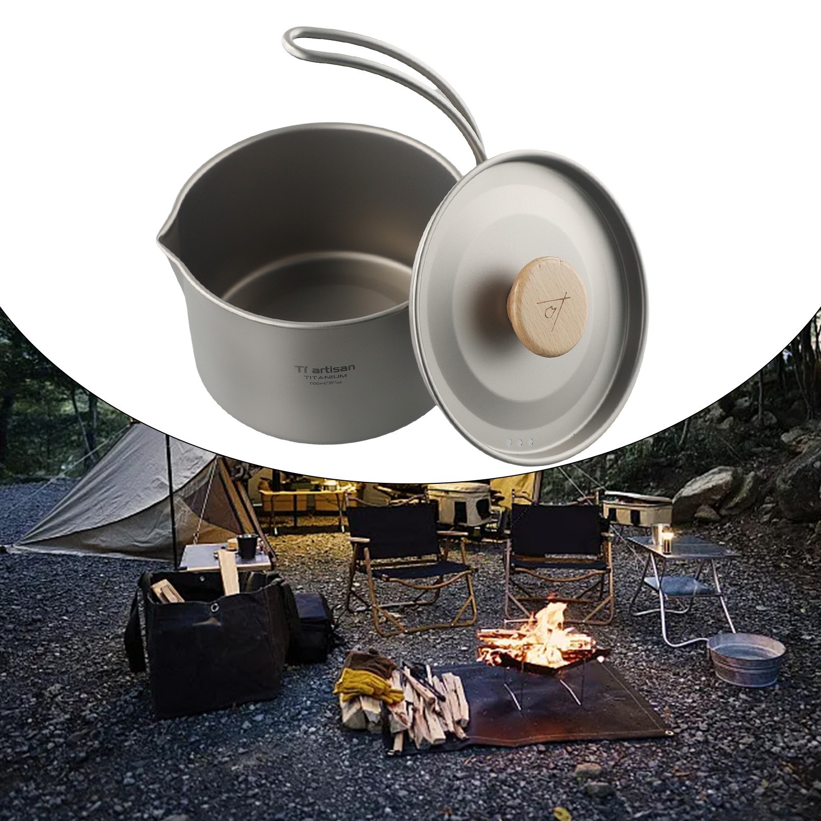 High Quality Hanging Pot Storage Sack Camping Pot Dismantling Picnic Cookware