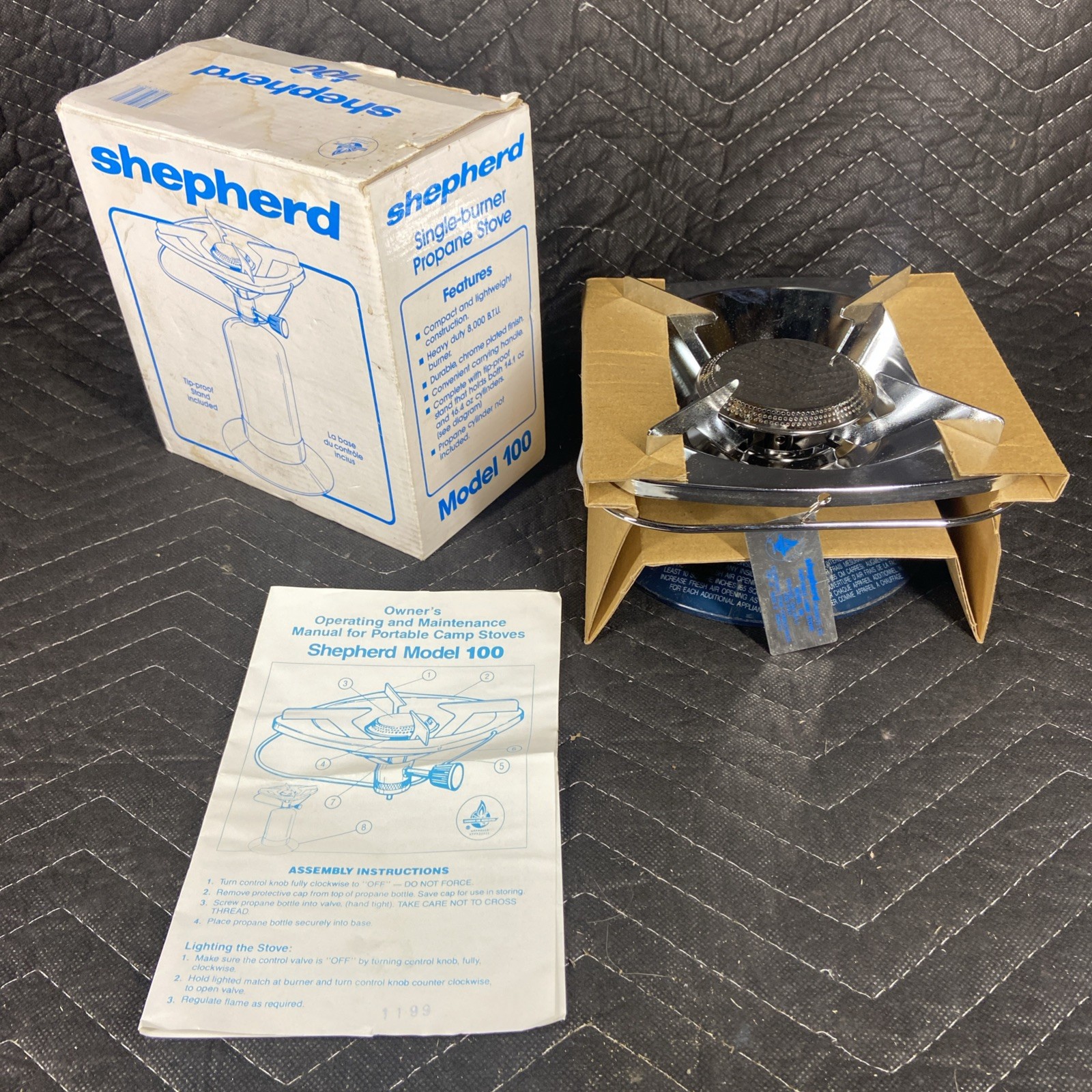 NOS Shepherd Portable Camp Stove Model 100 Hiking Camping Backpacking
