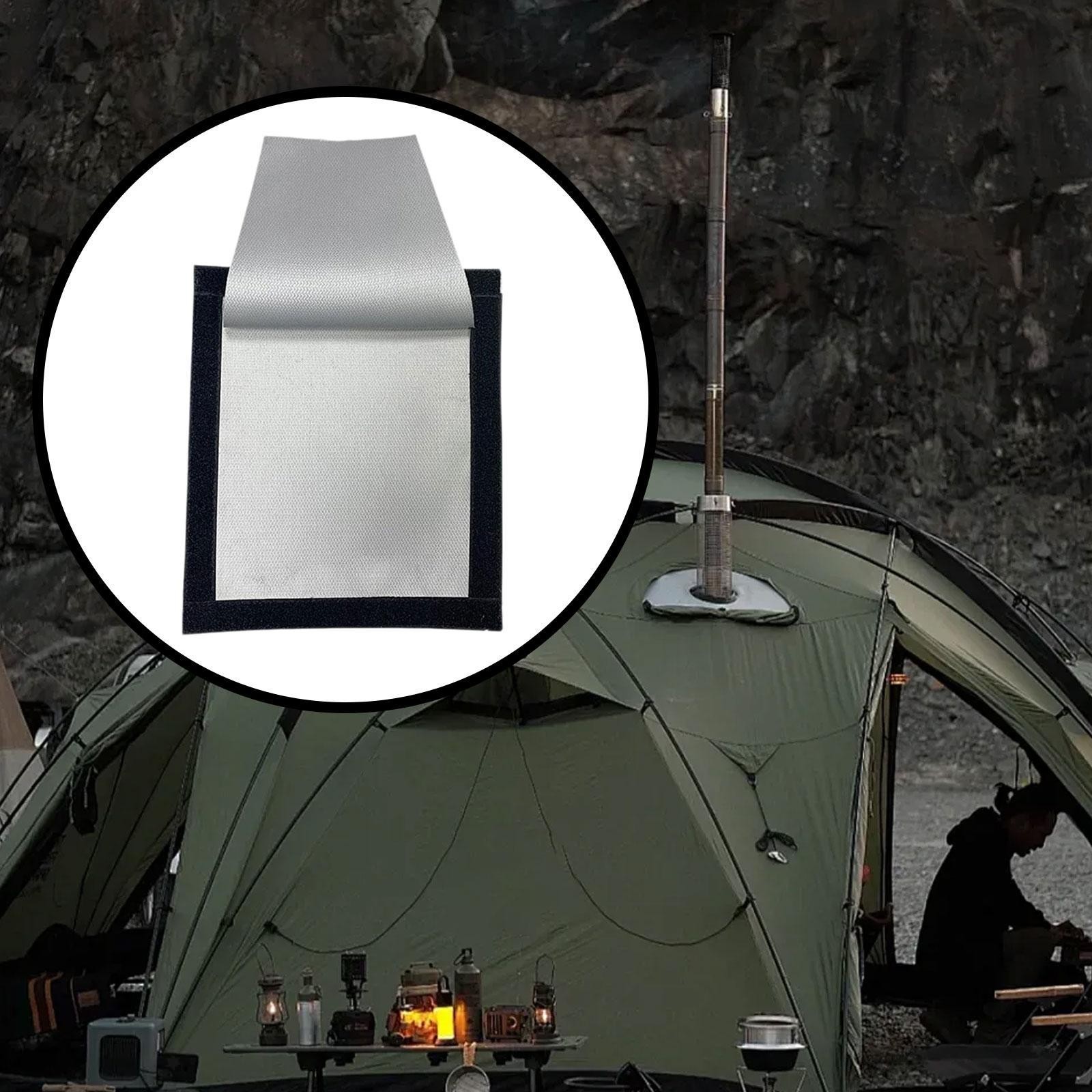 2-ply Protective Fabric for Stove Tents, Fireproof, with Stove Outlet And