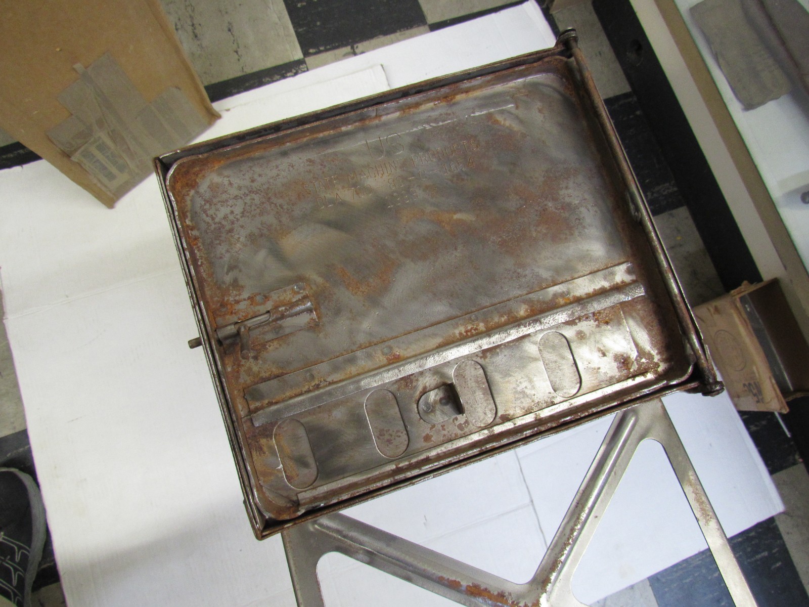 US M1950 Yukon Tent Stove Complete State Machine Products 1983 Dated RUSTY