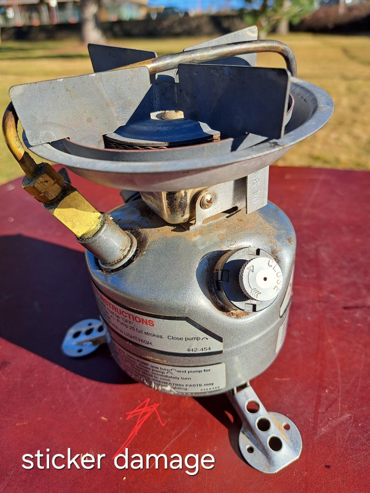 Vintage Coleman Peak 1 Feather 442 Dual Fuel Hiking Camping Stove USA