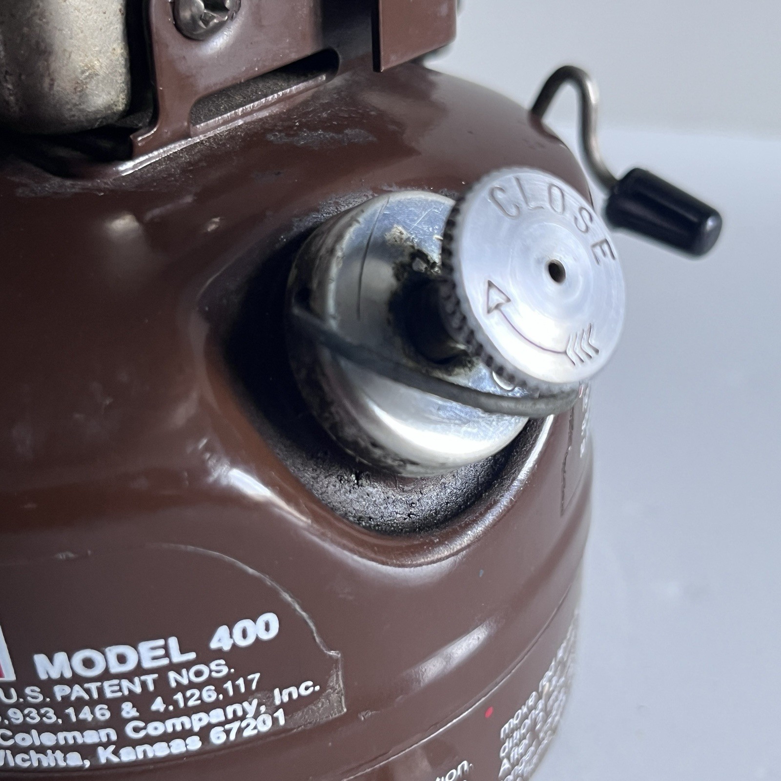 Vintage Coleman Peak 1 Model 400 Brown Backpack Camp Stove Working 8/79 Date