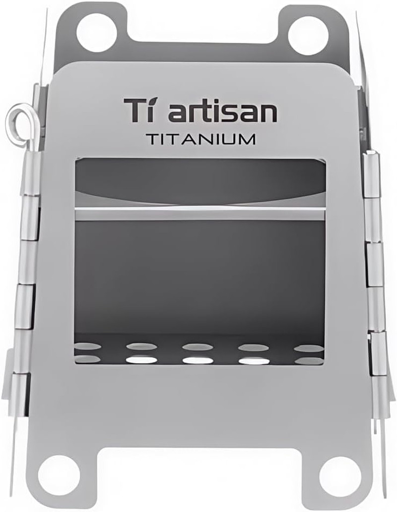 Titanium Wood Stove Foldable Portable Alcohol Stove Titanium Wood Burning Stove