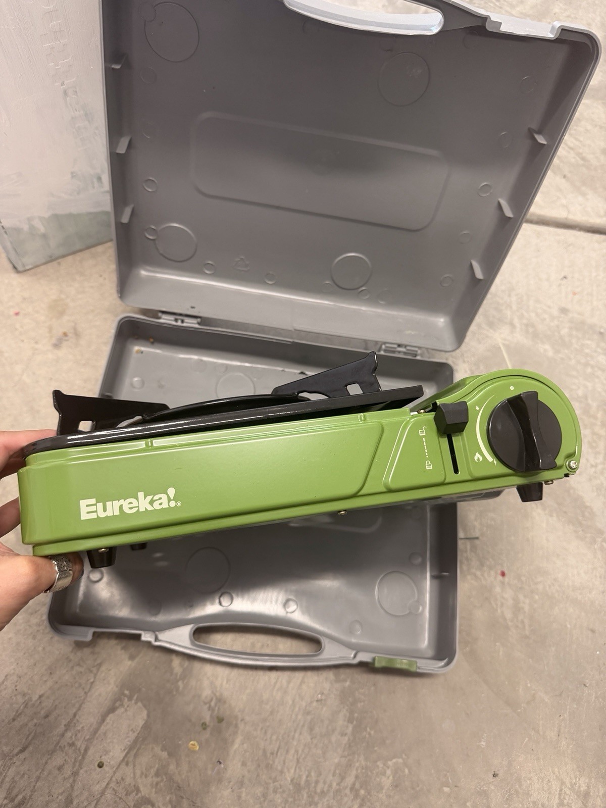 EUREKA! Sprk Camp Grill Portable Butane Camping Outdoor Stove w/ Case EUC