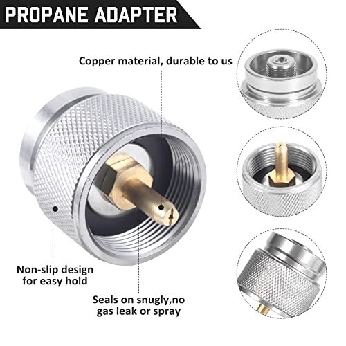 3 PCS Propane Isobutane Butane Refill Adapters Set Fuel Canister Shifter Camping