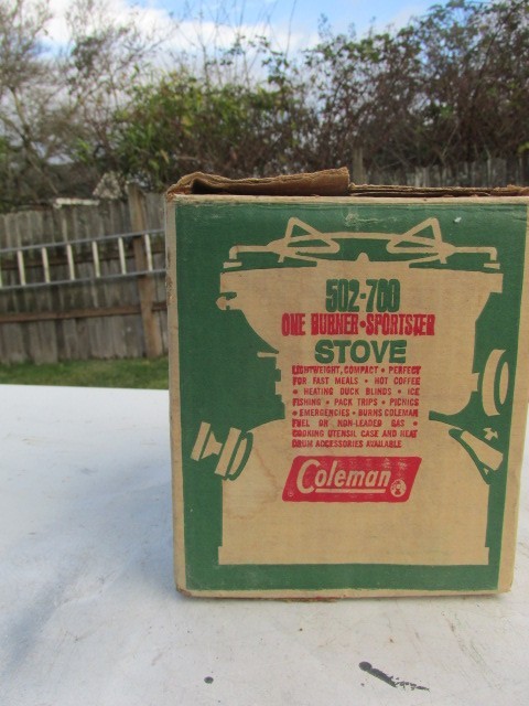 Vintage Coleman 502 – 700 Sportster Stove In Box With Paperwork 4/74 ~ Working!