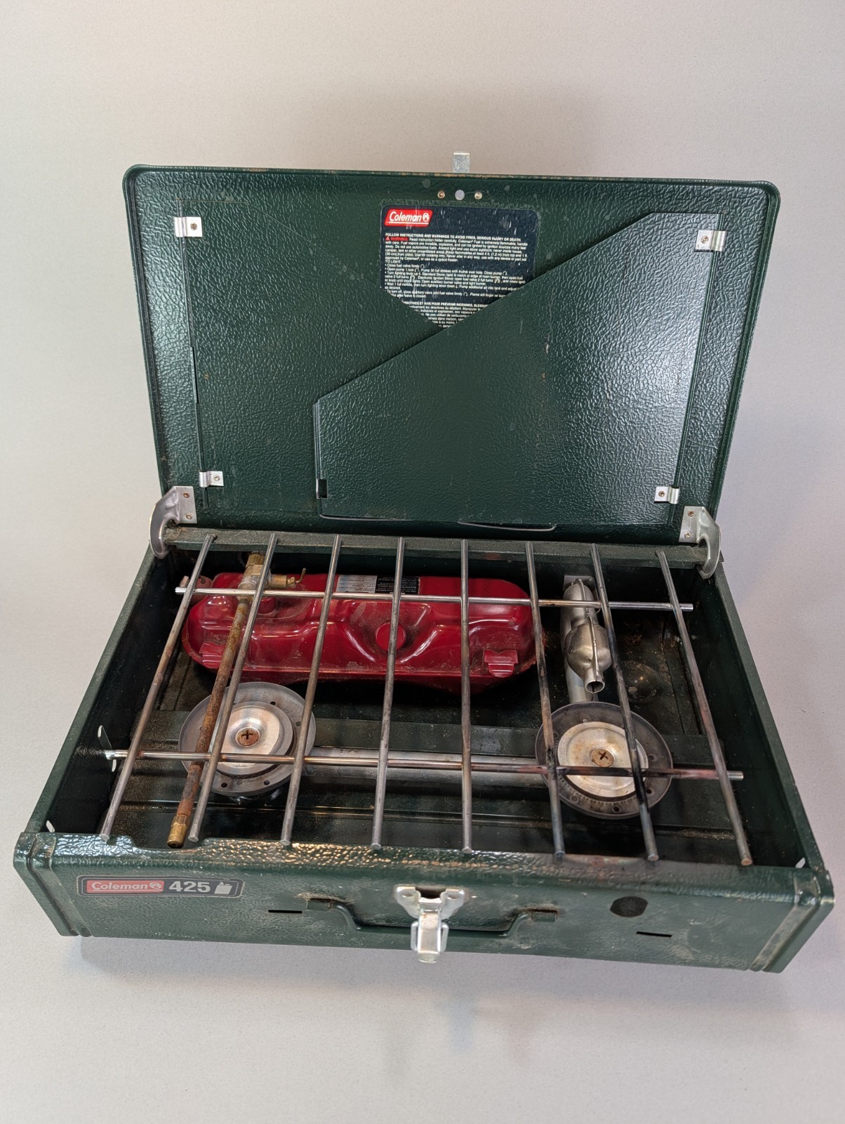 Coleman 425 Dual Burner Camp Stove Made in USA 1995 vintage