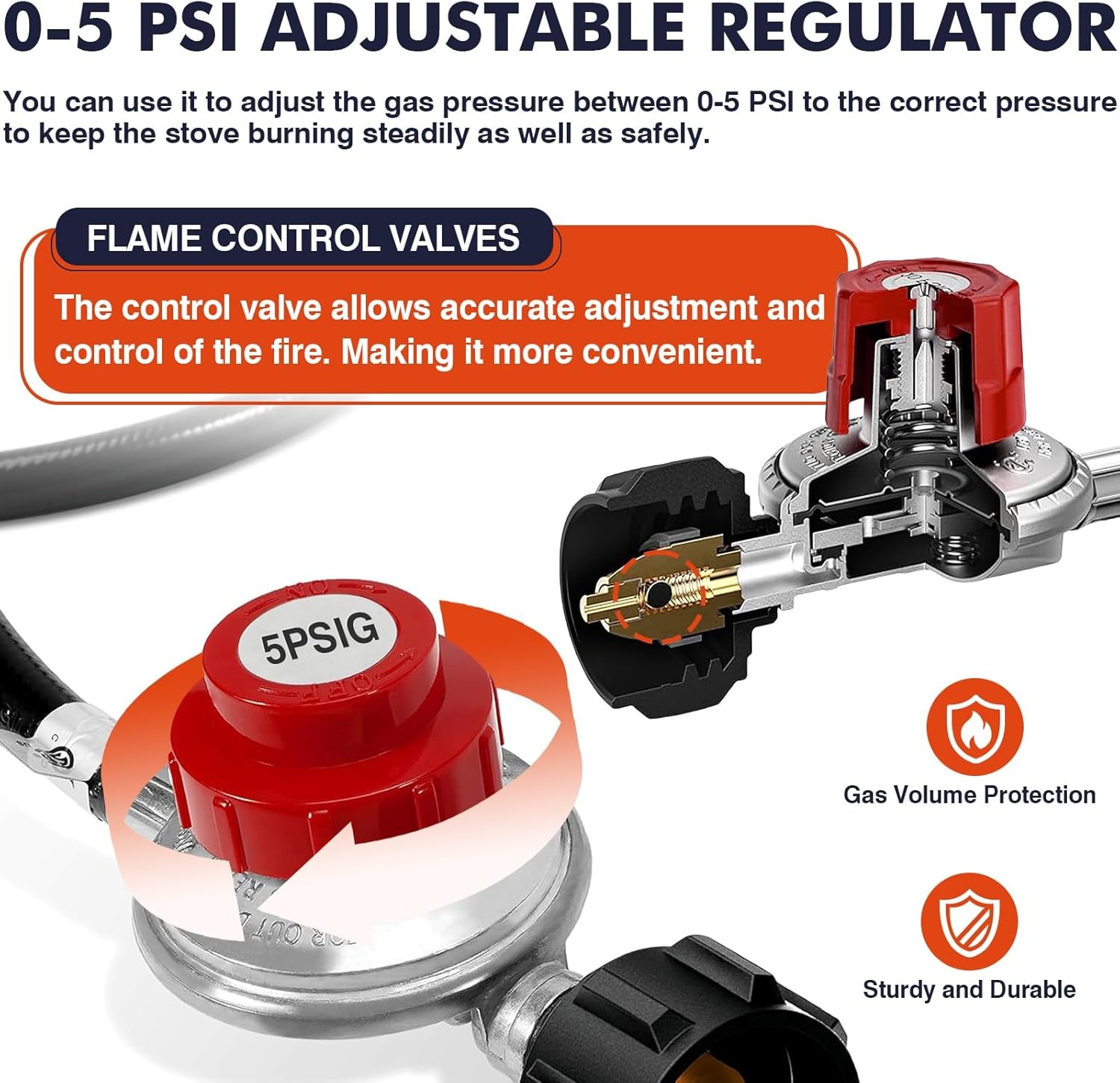 Llamaviva Propane Burner High Pressure 100,000 BTUs Single Gas Stove W/ Water