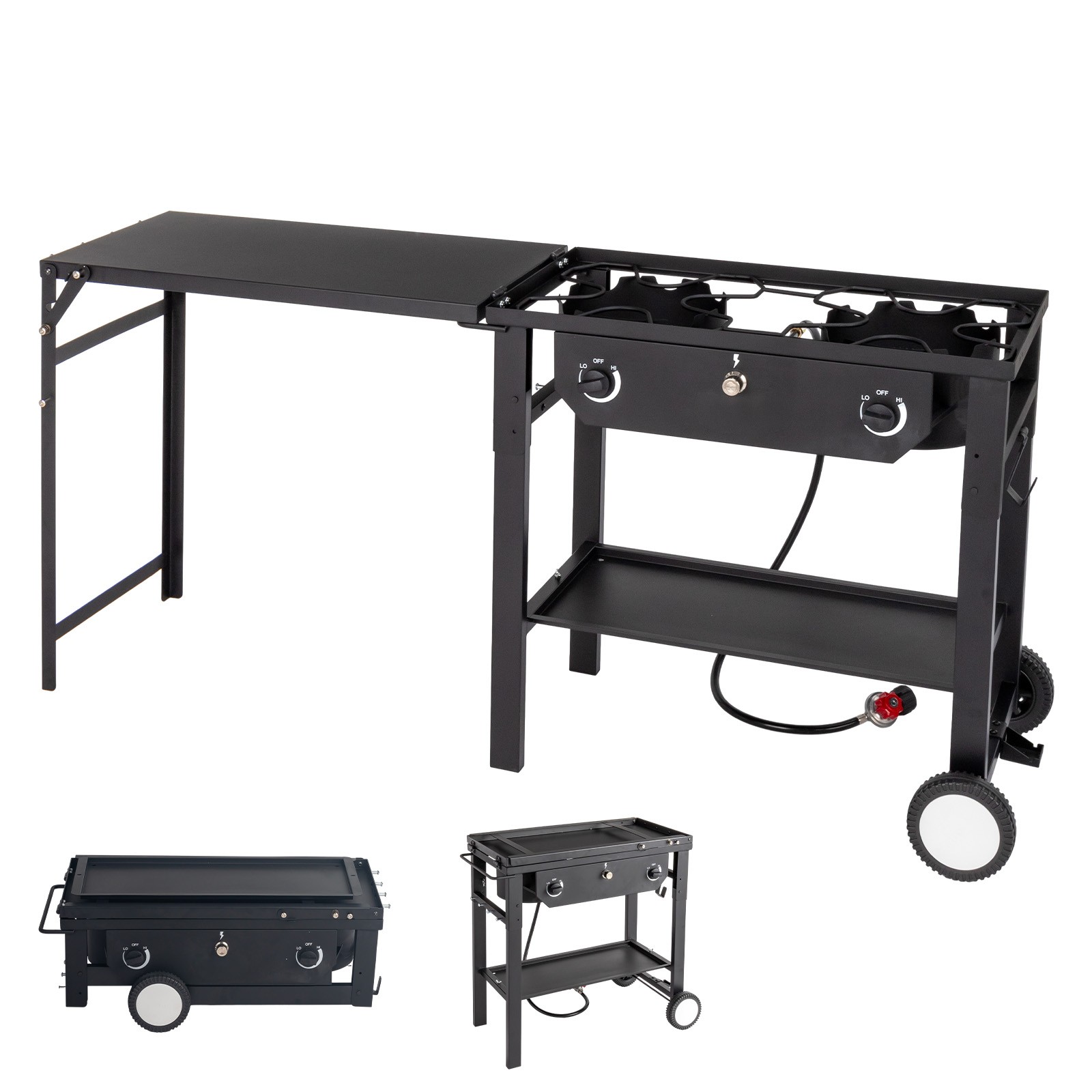 Portable Propane Stove, 2-3Burner for Outdoor Camping Cooker Stove BBQ Grill