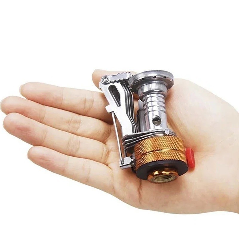 Foldable Camping Gas Stove Portable Alloy Mini Burner Hiking Picnic Cooking