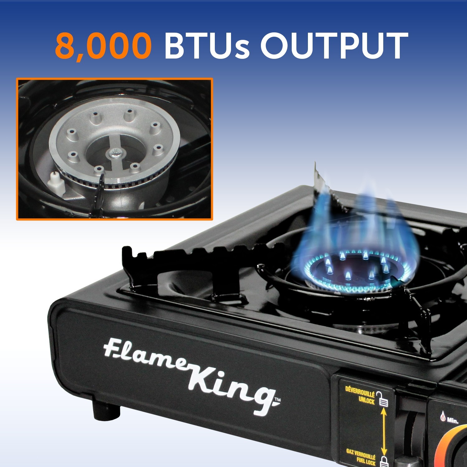 Portable Dual Fuel Butane/Propane Camping Stove Burner with Carry Case-Black