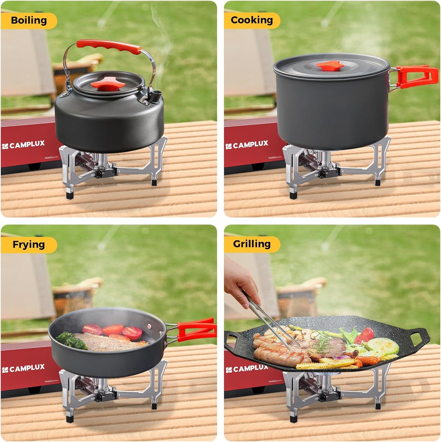 Camping Stove 7500 BTU Portable Butane Gas Stove Foldable