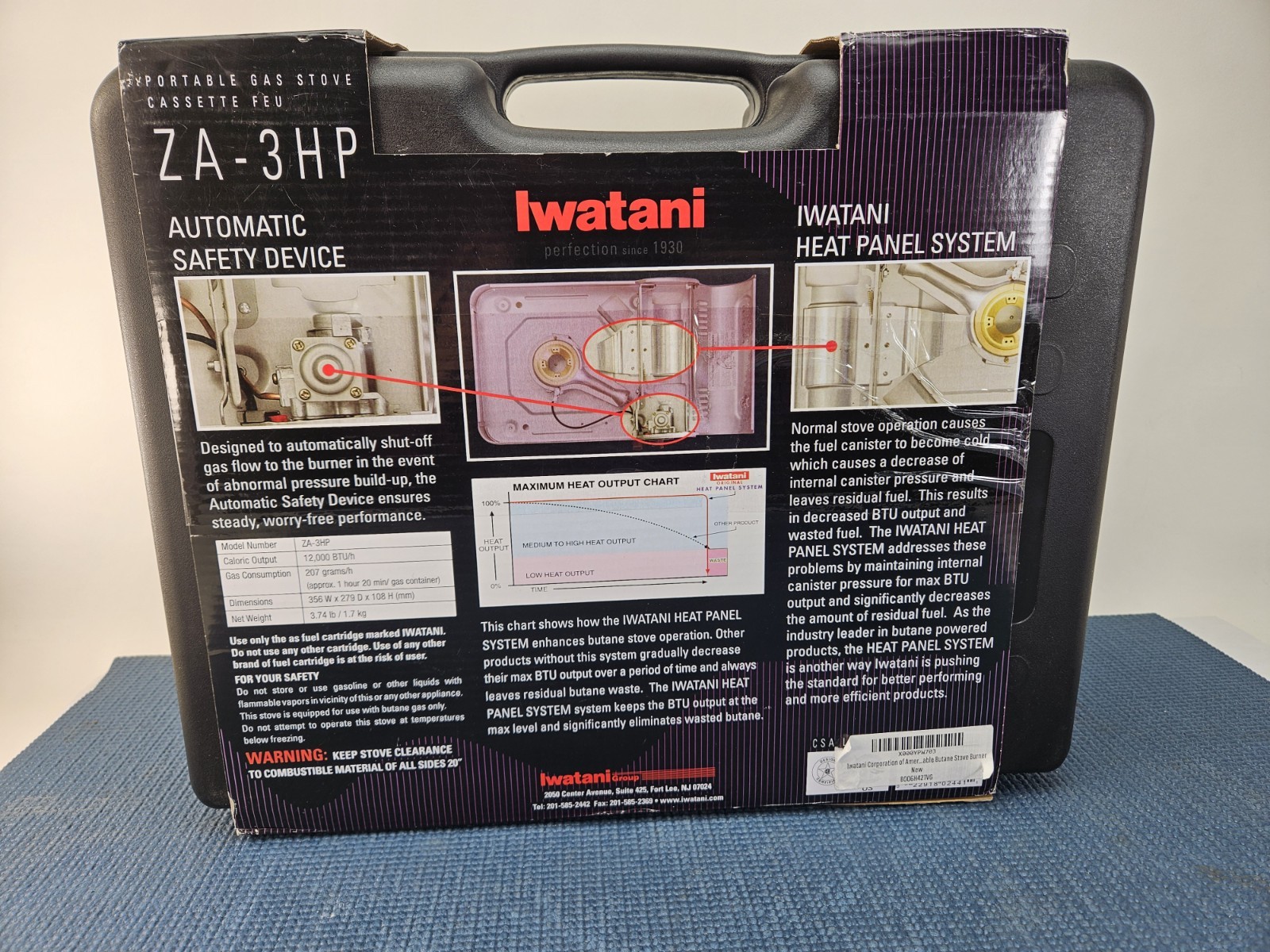 Iwatani Portable Butane Cassette Gas Stove ZA-3HP Indoor/Outdoor Rated NEW