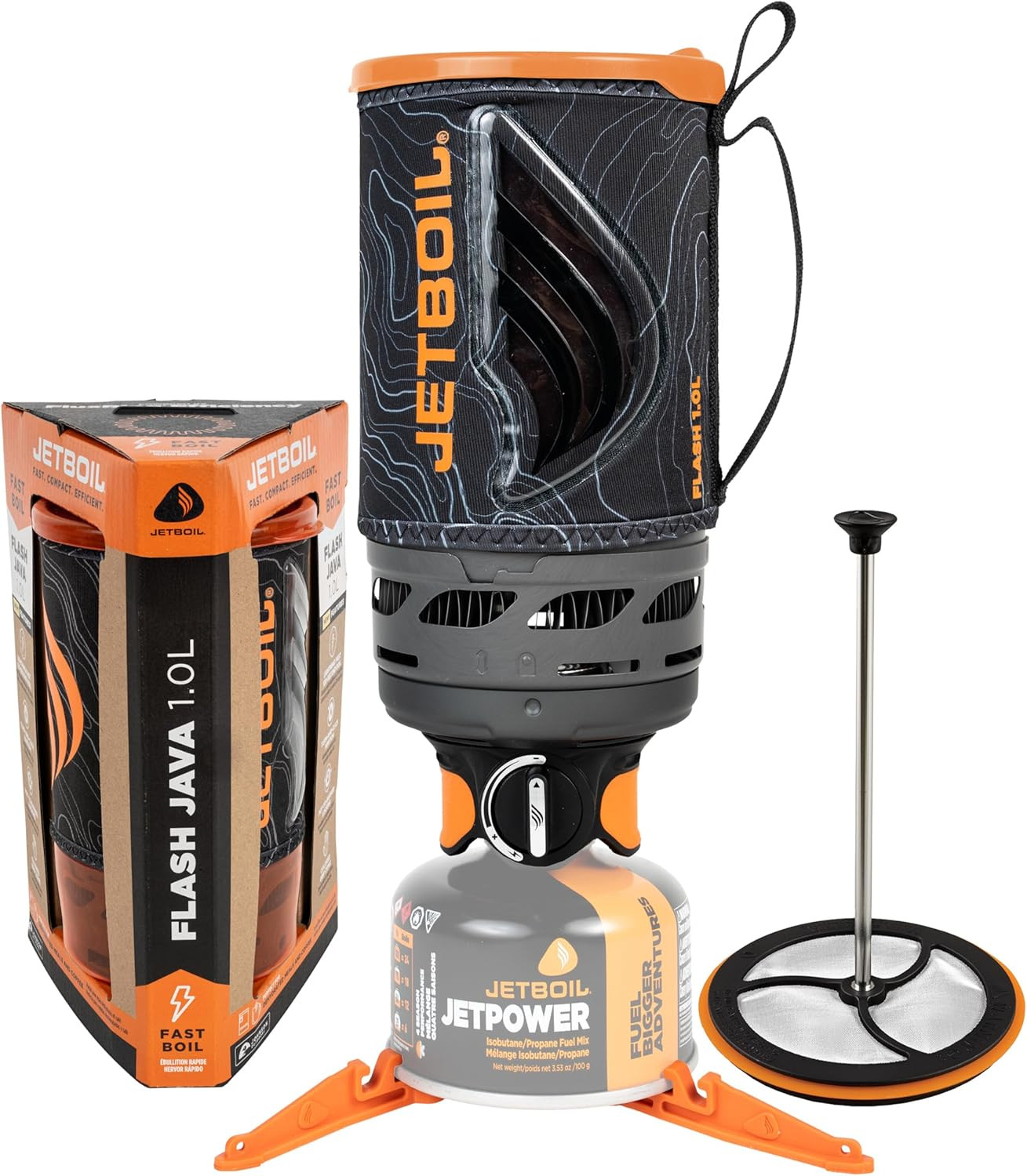 Flash Java Portable Fast Boil Stove and Coffee Press for Camping and Backpacking