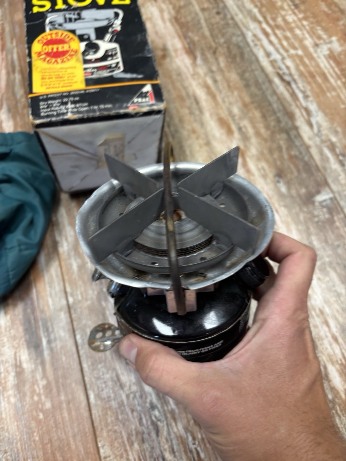 New Vintage 1990s Coleman Peak 1 Feather 400 Model Camp Stove w Case Backpacking