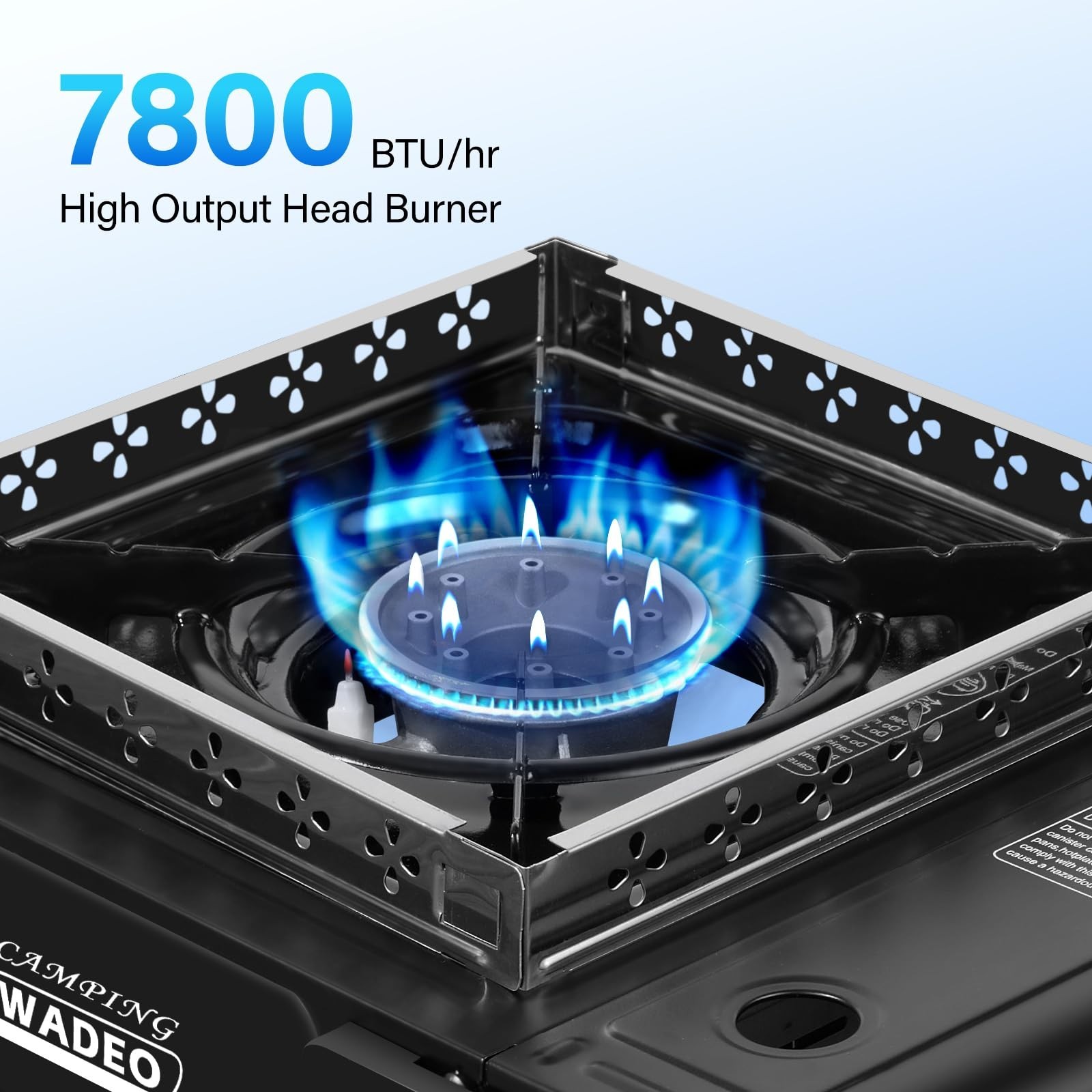 Three Fuel Portable Camping Stove with Windblocker with Carrying Case&Adapters