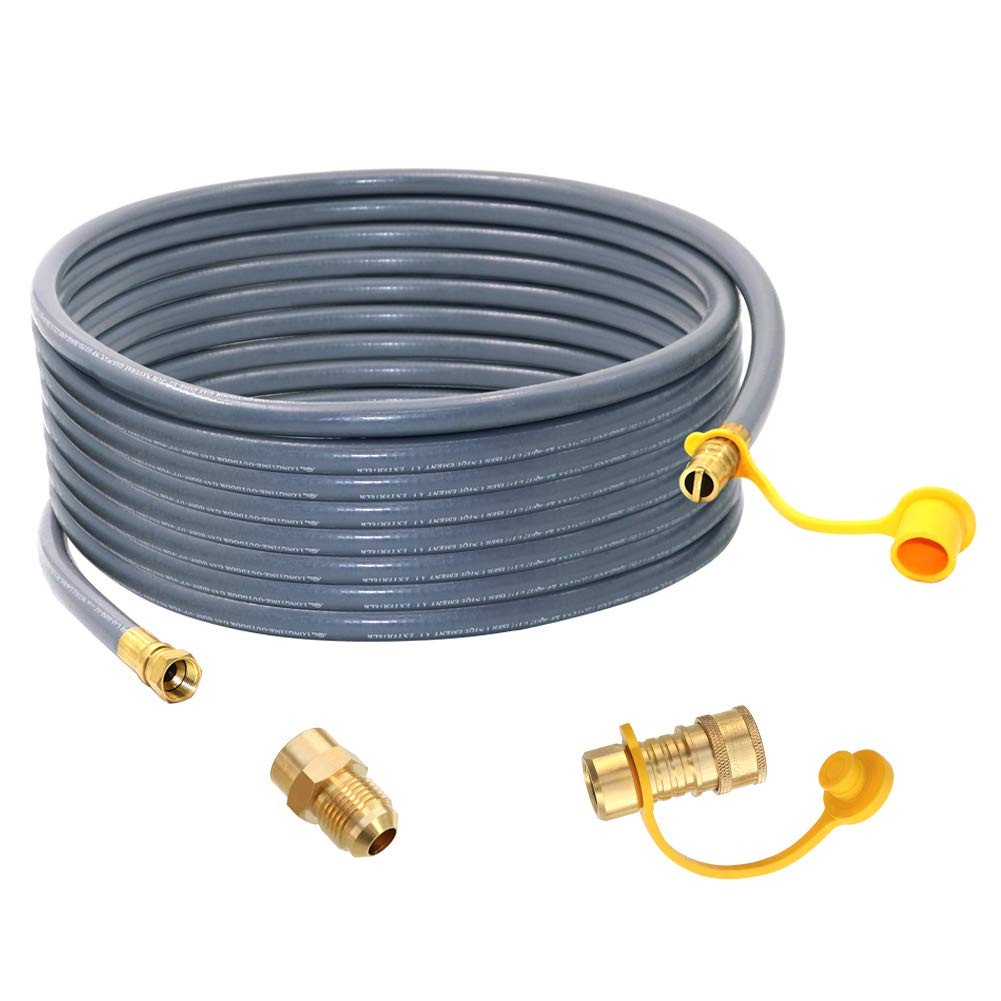 Upgraded 36 Feet 1/2 Inch Natural Gas Hose propane hose extension 36FT, Gray