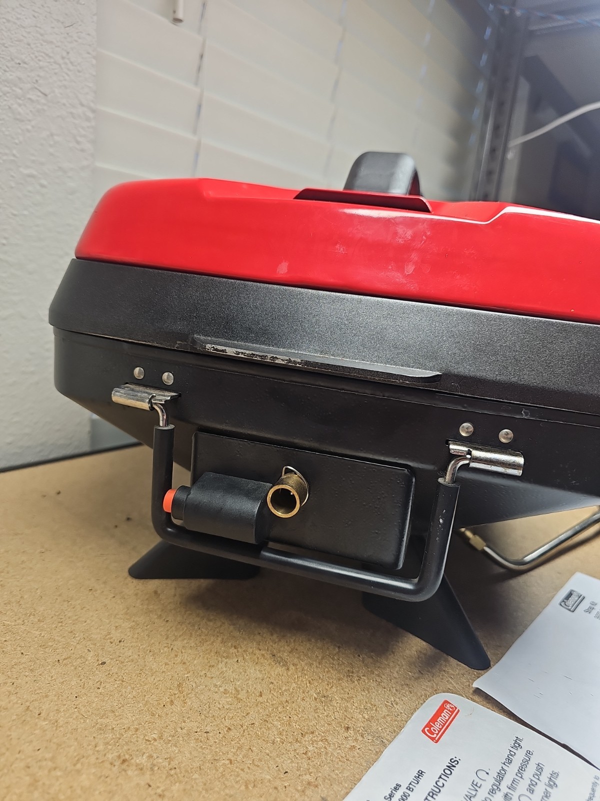 Coleman Portable PerfectFlow Propane Skillet Camping Tailgating Rare Red Color