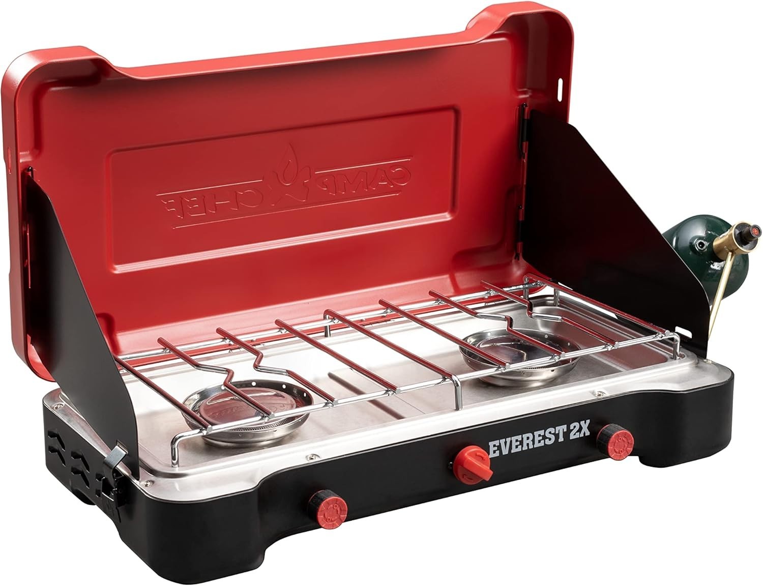 Camp Chef Everest 2X 2-Burner Propane Stove – 40,000 BTU, Portable Camping