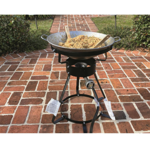 24″ Outdoor Propane Gas Burner Stove 18″ Wok Pan and Thermometer for Cooking