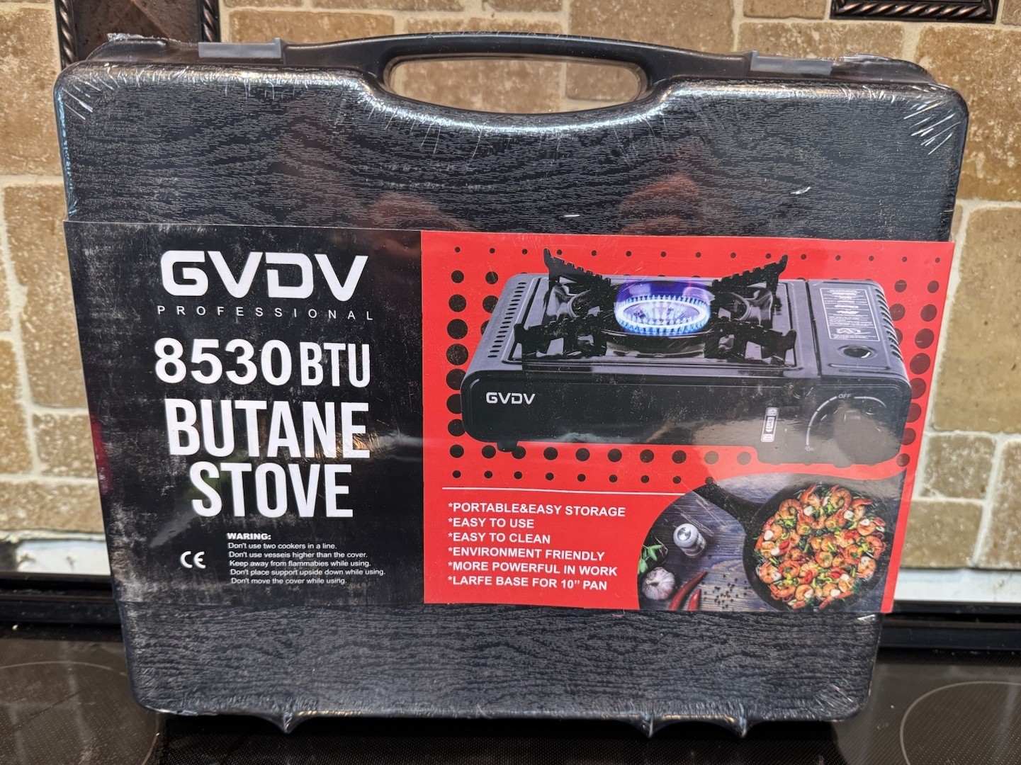 GVDV 8530 BTU Portable Butane Camping Stove Piezo Ignition w/ Carry Case