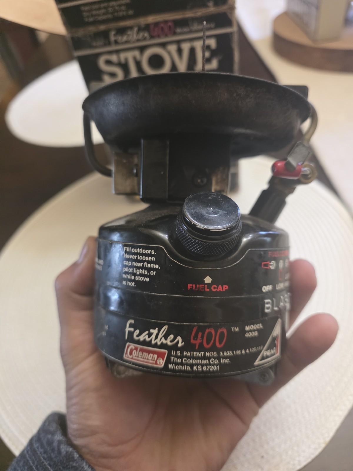 Vtg. Coleman Feather 400B7014 Peak1 Camp Stove Backpacking Stove Untested
