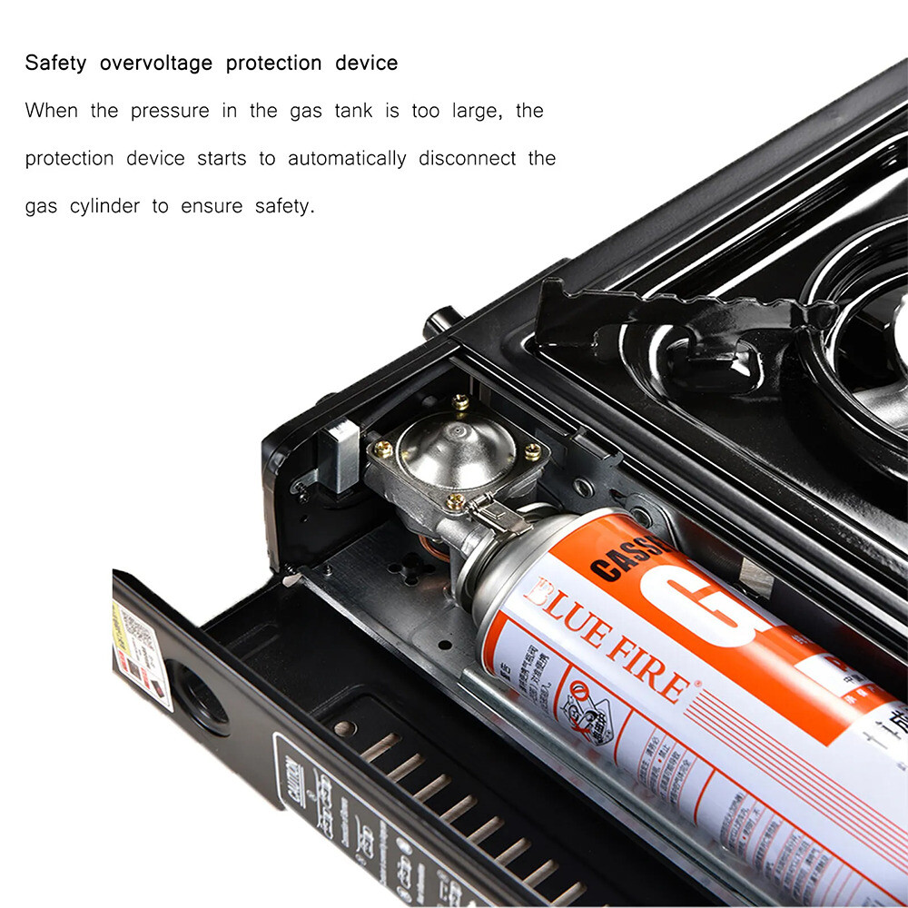 3000W Camping Stove Propane&Butane Windproof Fire Dual Fuel Brass Cooking Burner