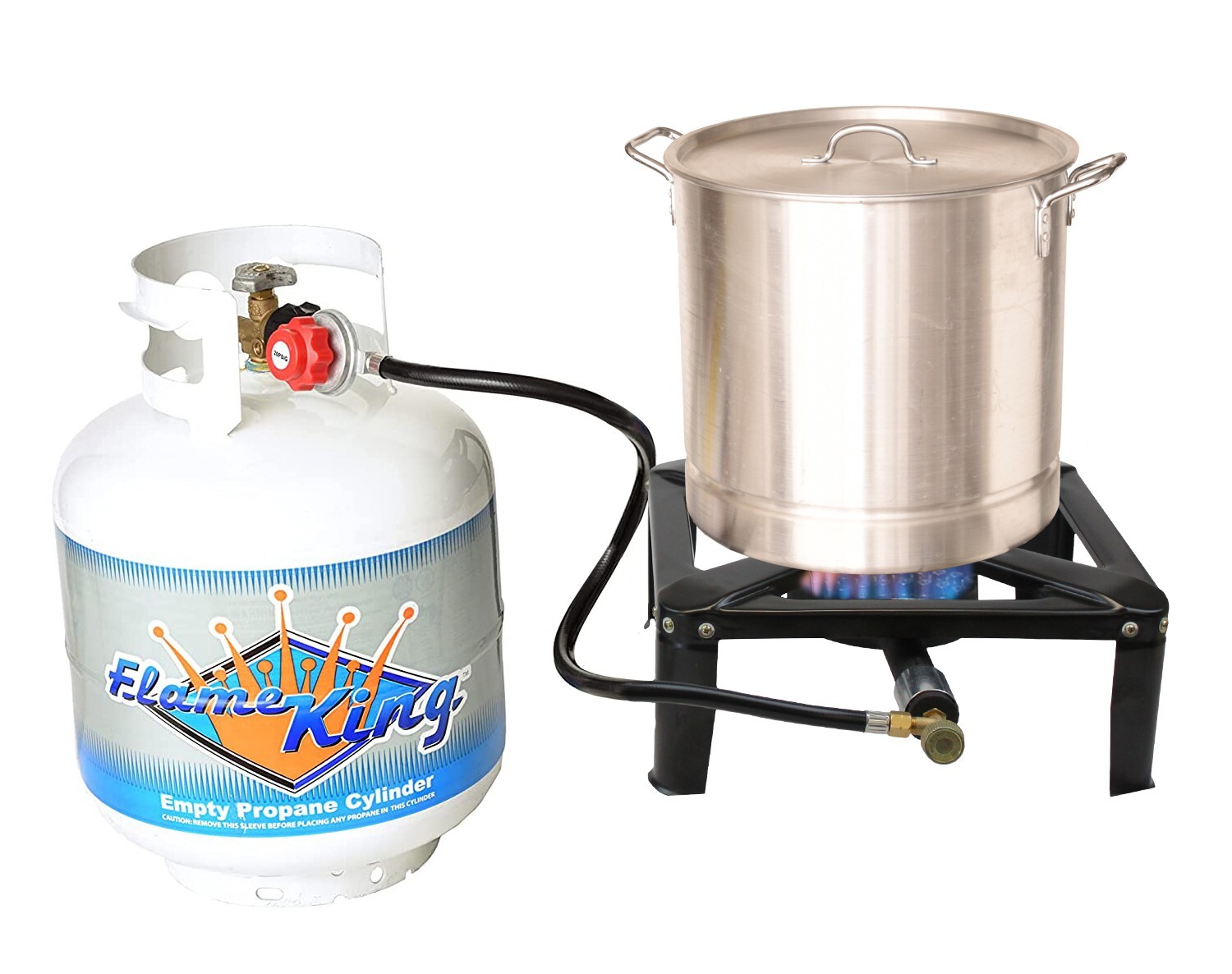 120,000 BTU, 0-20 PSI, Turkey Fryer Single Propane Burner Outdoor Cooker