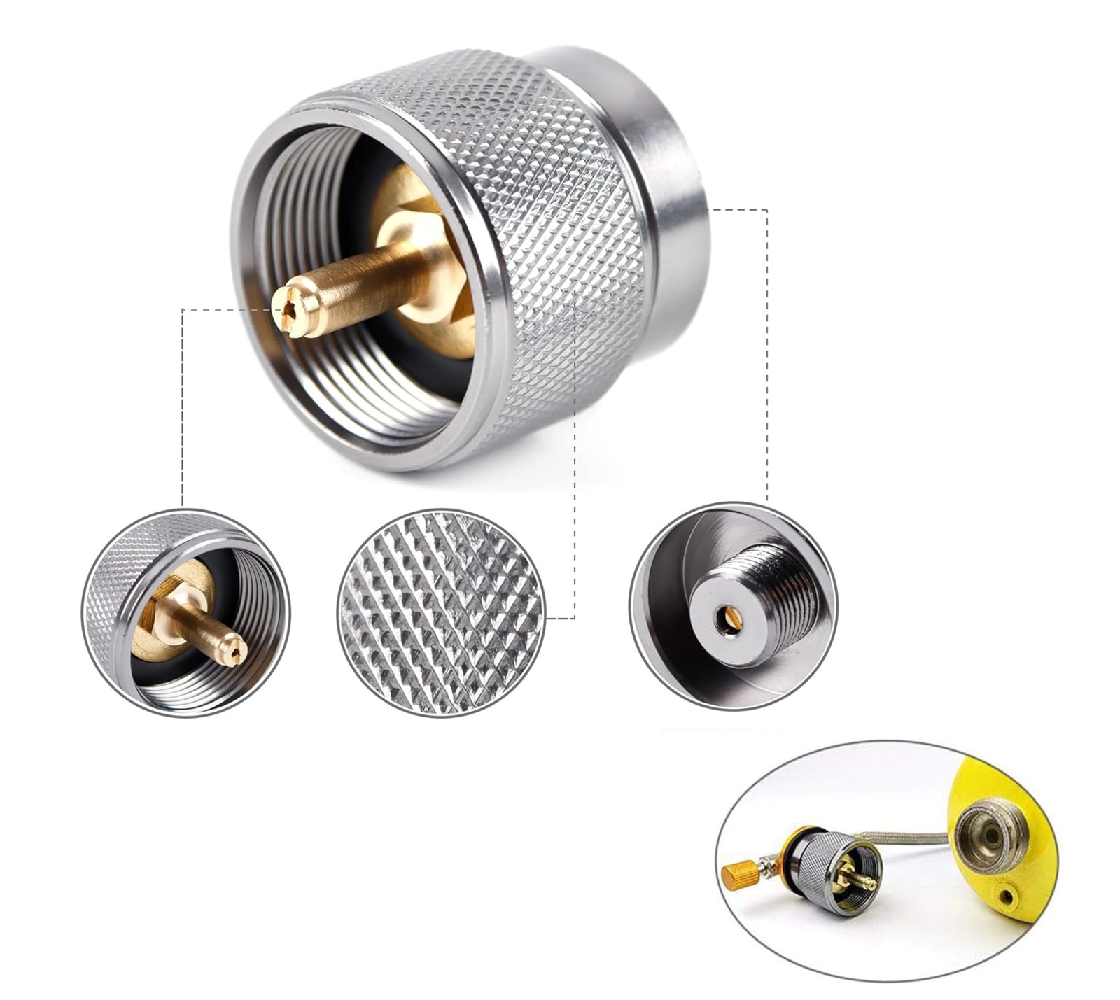 Propane to Butane Adapter Propane Tank Gas Adapter Converter Input EN417 Valve