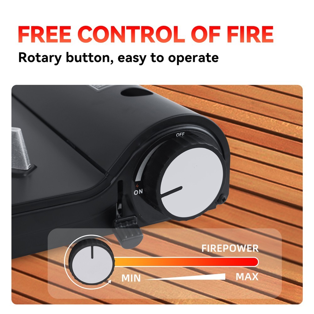 REDSUN F8 Portable Camping Stove – 3.5kW Ceramic Burner, Ultra-Thin, Outdoor