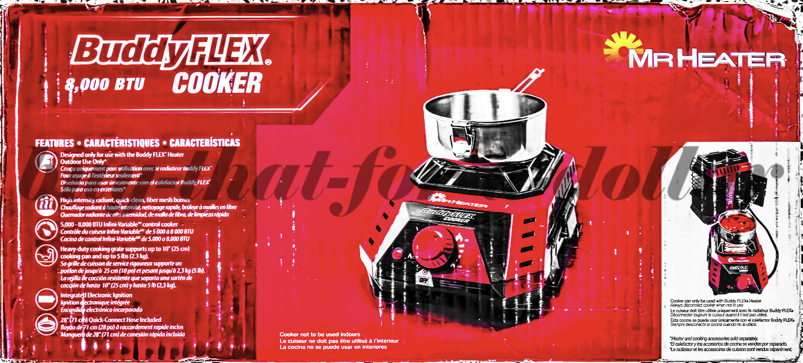 *NEW* Mr Heater F600500 Buddy FLEX 8,000 BTU Portable Sunflower Cooker-Outdoor