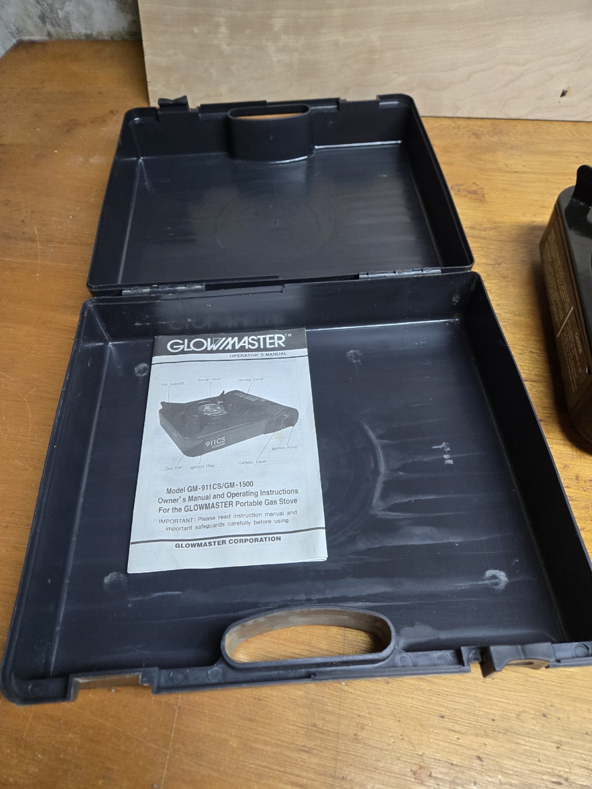 Glowmaster GM-1500 Portable 1 Burner Gas Stove 7000 BTU Black w/ Carry Case