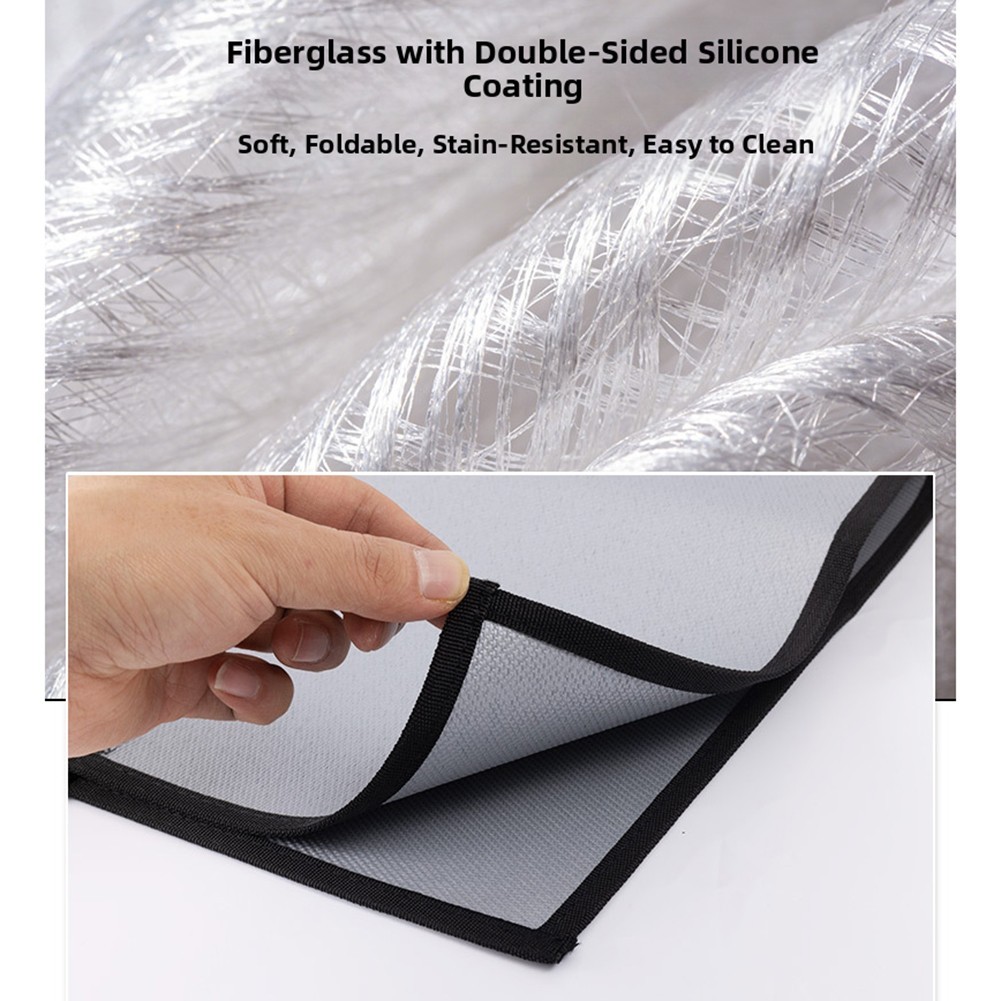 For Camping For BBQ Fireproof Mat Flame-retardant Silicone Withstands Up To 550℃