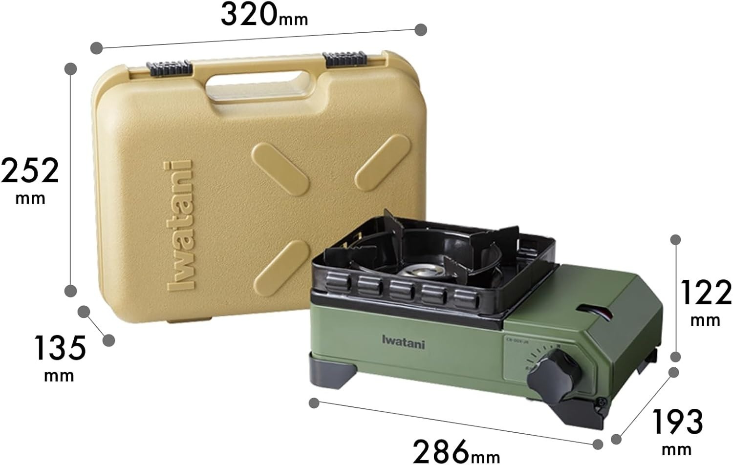 Iwatani Cassette Stove Tough Maru Jr Japan Olive Khaki Portable CB-ODX-JR-OL