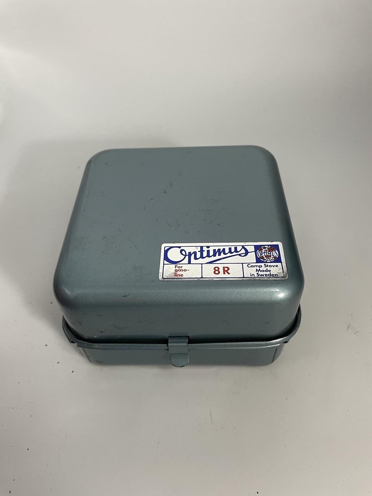 Vintage OPTIMUS 8R Single Burner Backpacking Camping Stove Blue Made In Sweden