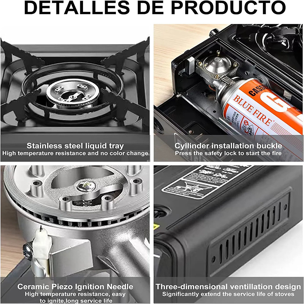 3000W Camping Stove Propane&Butane Windproof Fire Dual Fuel Brass Cooking Burner