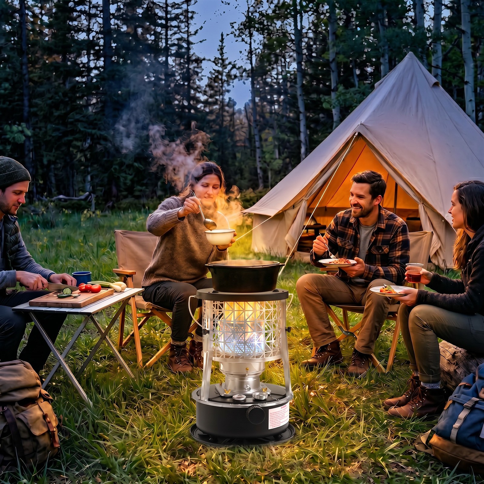 2600W Portable Oil-fired Petroleum Heater Stoves Camping for Indoor Outdoor – 5L