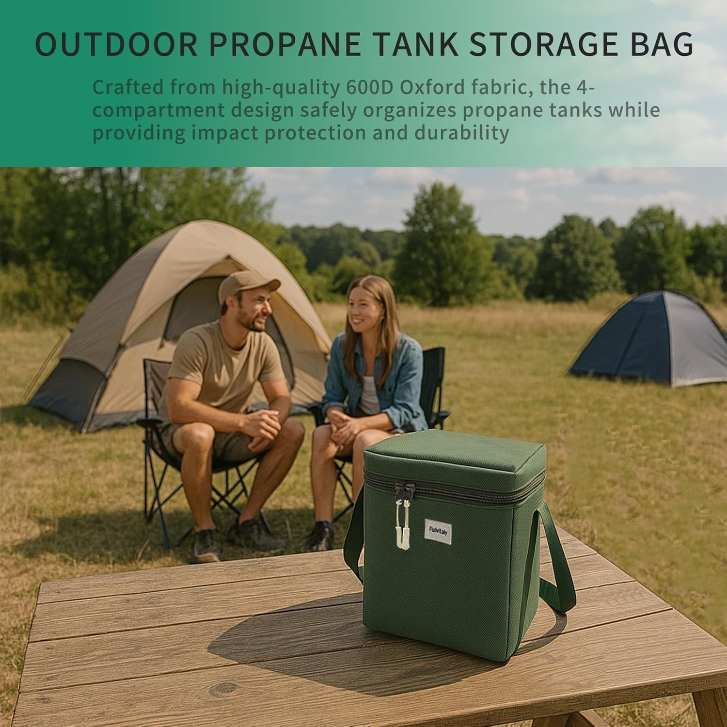 1 LB Propane Tank Carry Bag with Padding, Portable 16 OZ Propane Tank Holder to