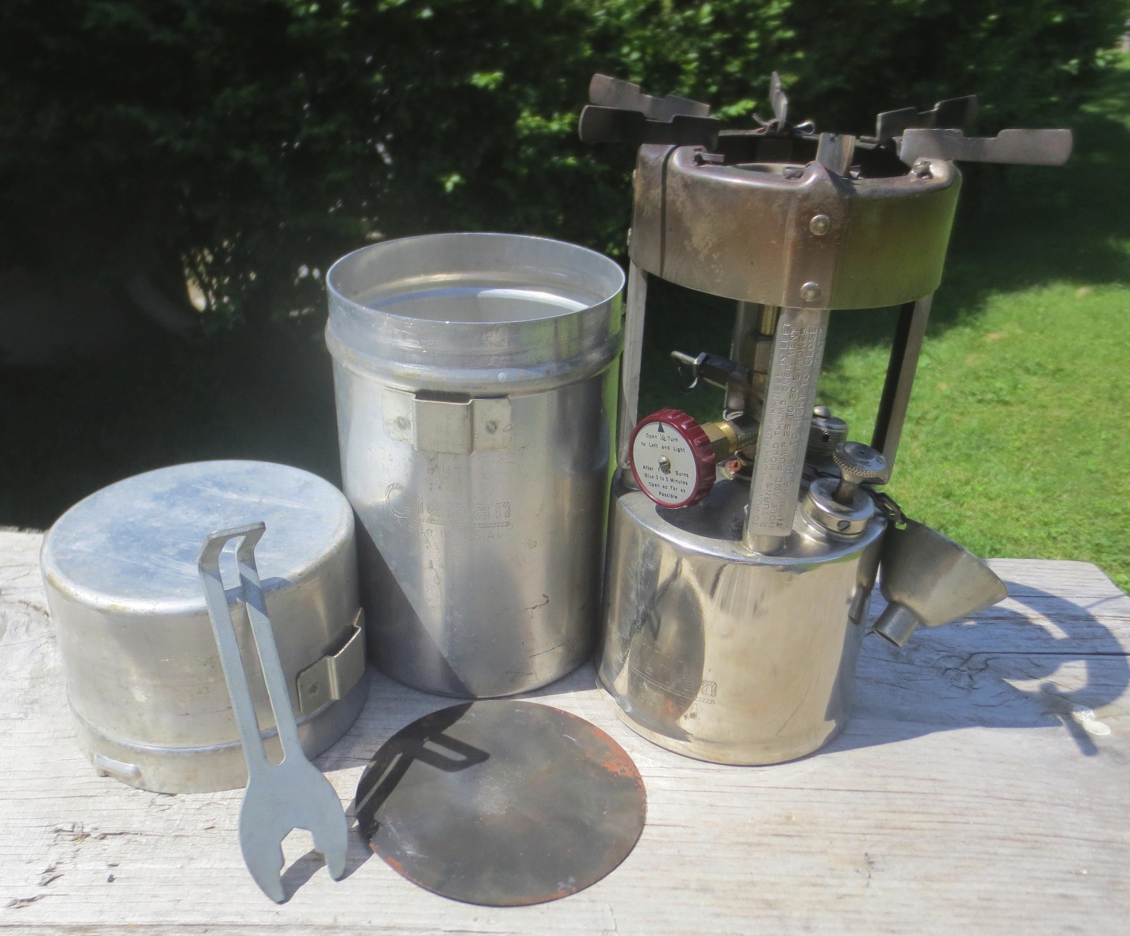 1946 Vintage Coleman 530 GI Pocket Camping Stove B46 Military Style Made In USA