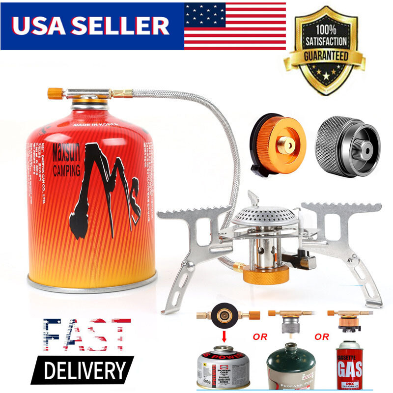 3900W Portable Folding Gas Propane Cooker Three Burner Camping Picnic Stove US
