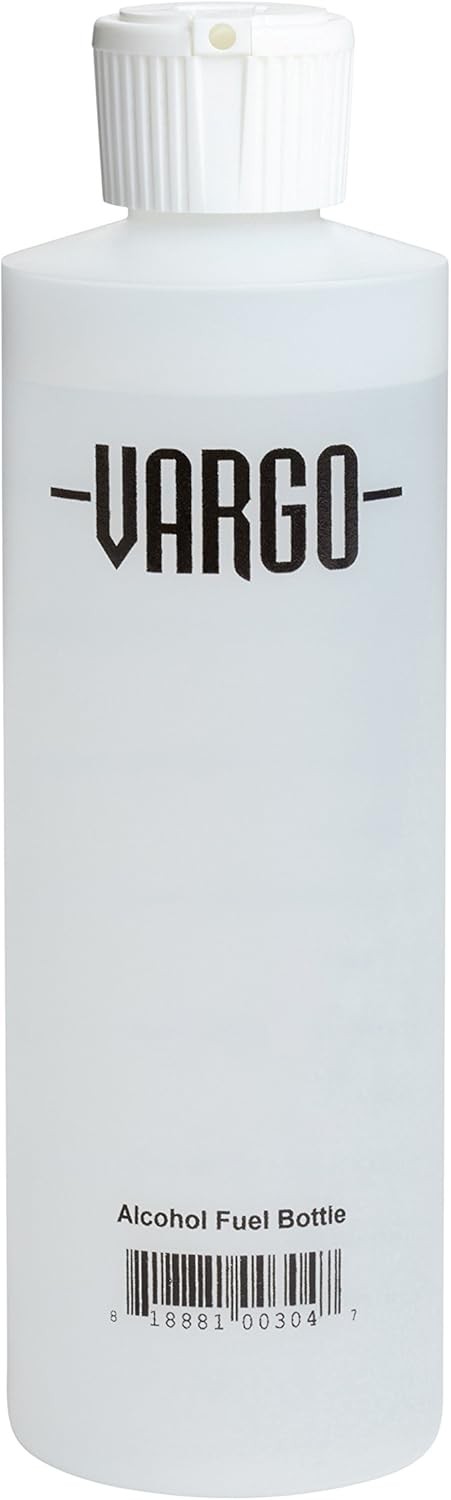 Vargo Alcohol Fuel Bottle | 8 oz. Capacity | HDPE Plastic 8.5 Ounces, White