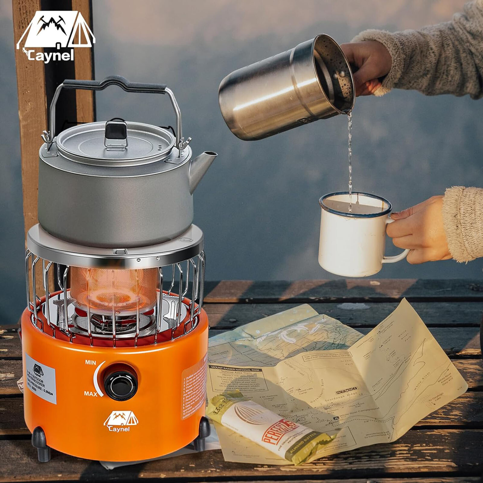 2 in 1 Portable Propane Heater and Stove Outdoor Camping Liquefied Gas Stove