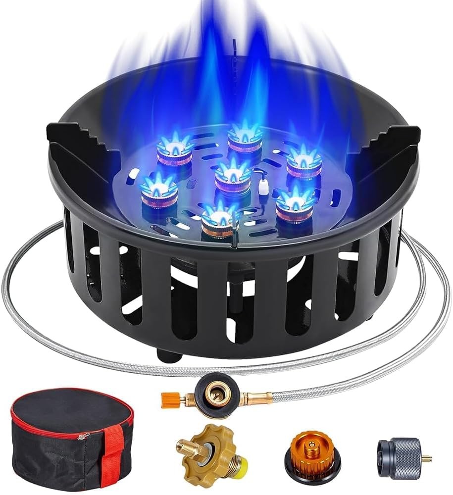 72 000 BTU High Output Propane Burner Windproof Outdoor Gas Stove