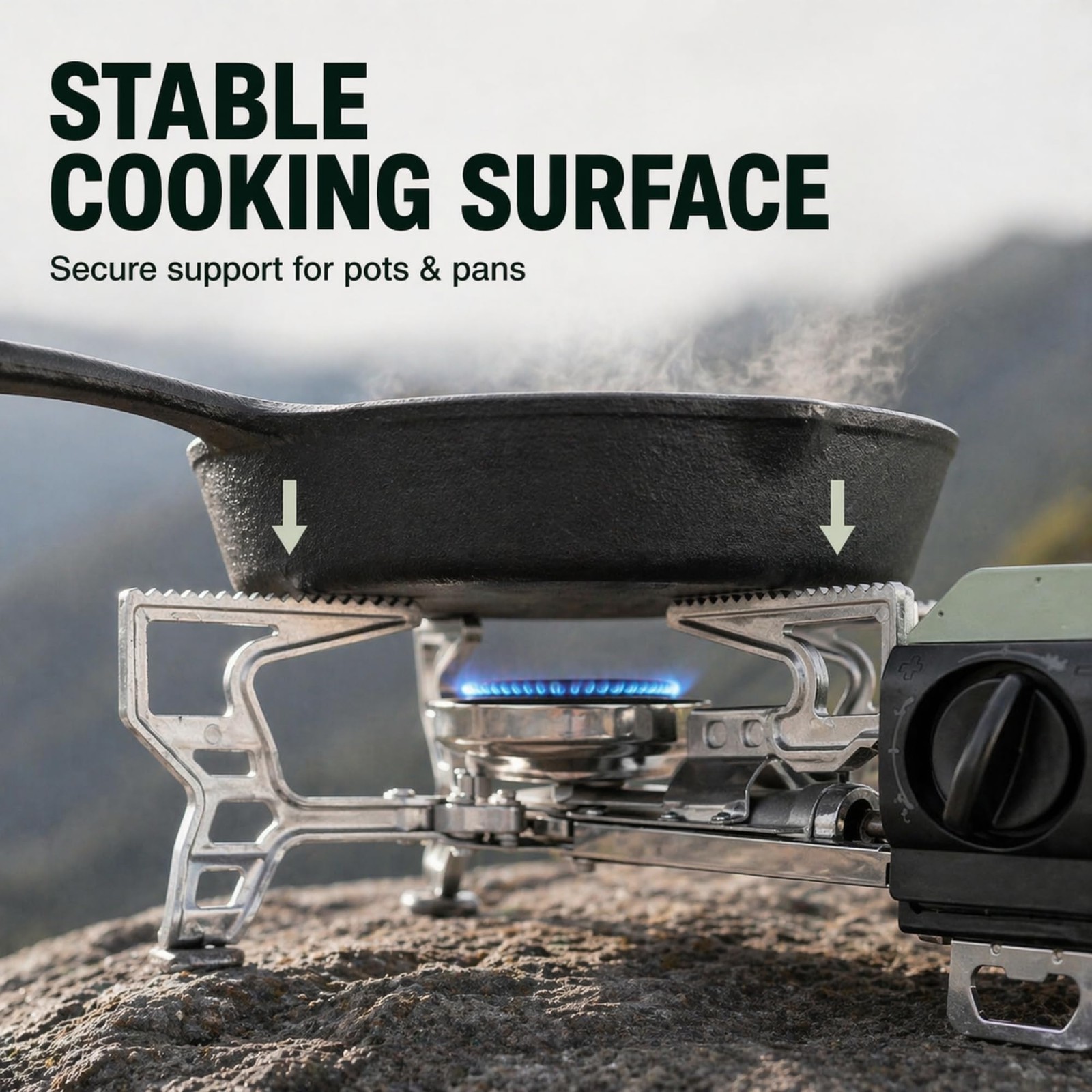 Portable Butane Gas Stove for Camping, Outdoor, and Indoor Cooking, Compact L…