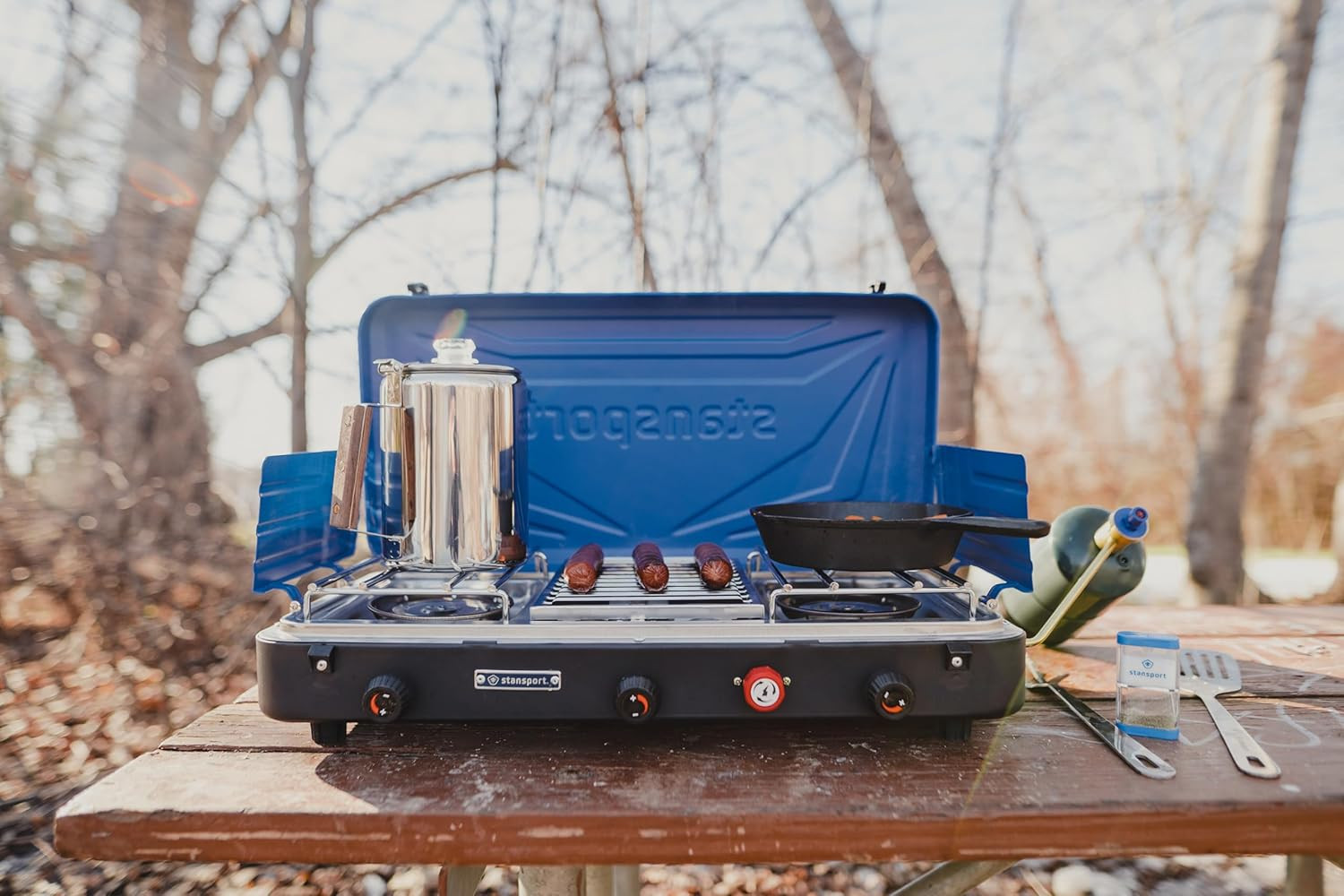 2-Burner Propane Stove with Grill (212-600-50)