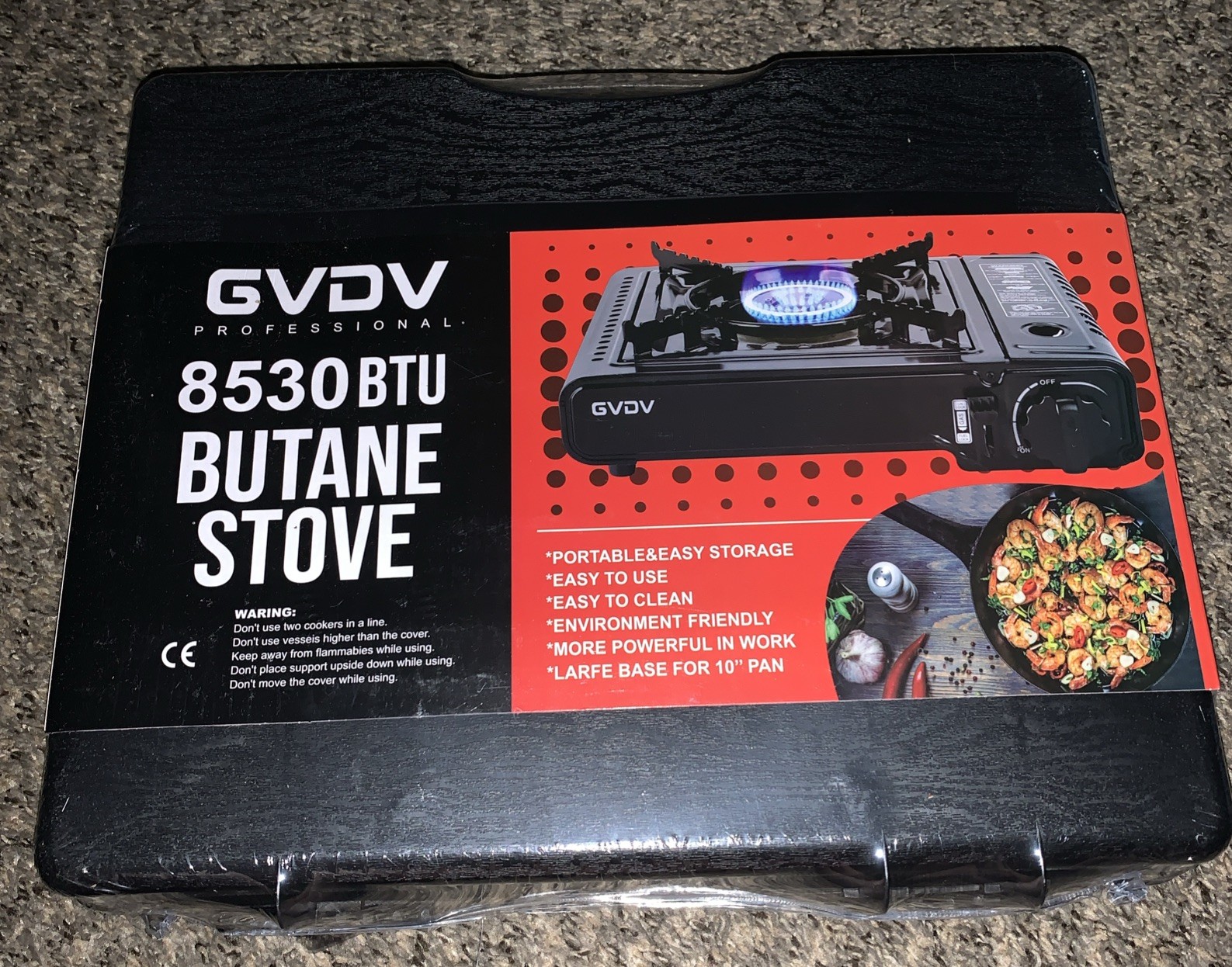 Portable Camping Stove, 1 Burner Butane Gas Stove with Updated Carrying Case
